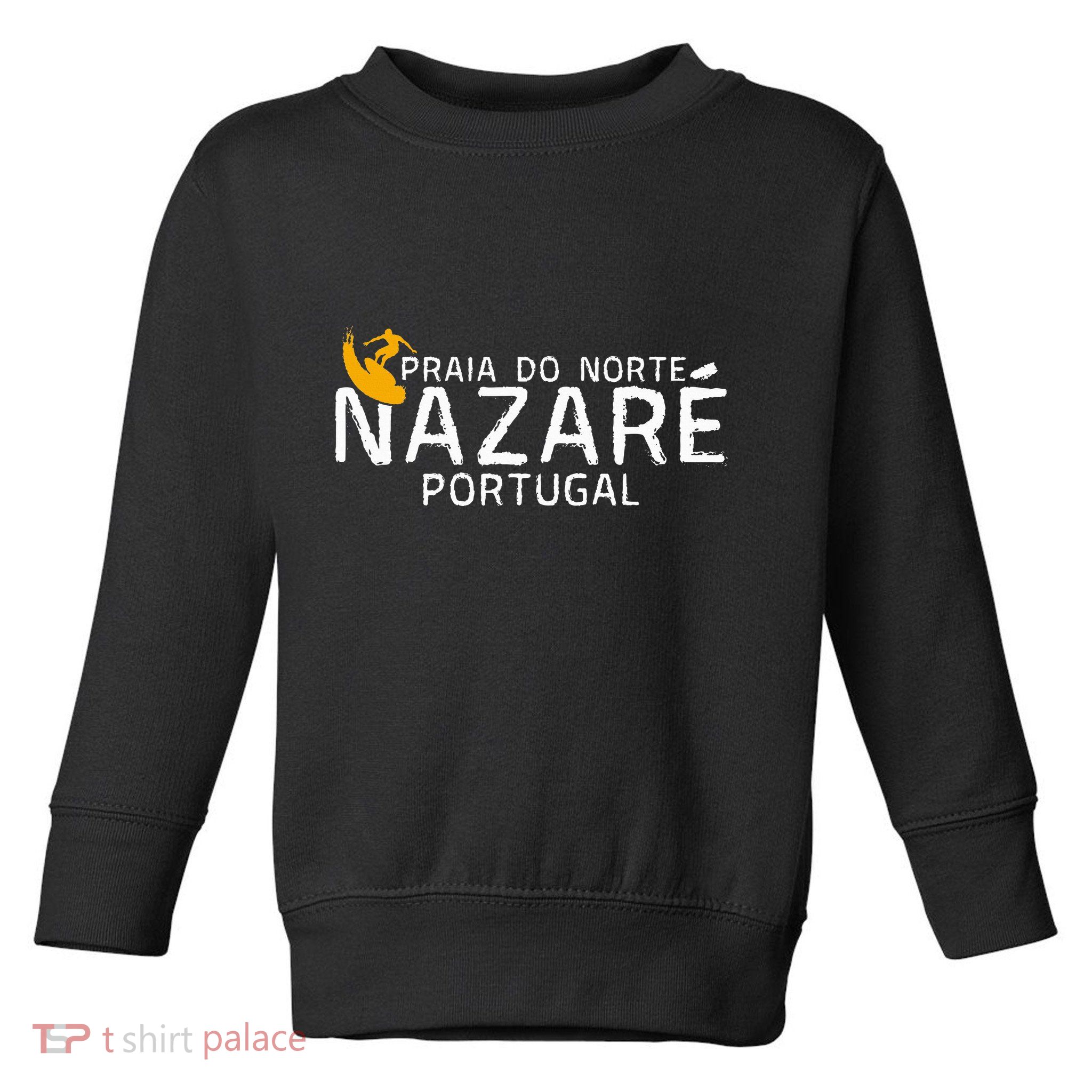 Praia Do Norte Surf Portugal Nazare Surfing Toddler Sweatshirt