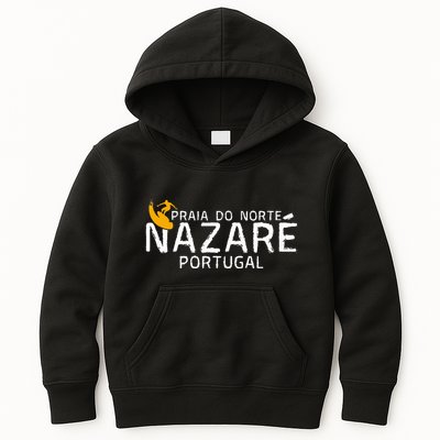 Praia Do Norte Surf Portugal Nazare Surfing Kids Hoodie