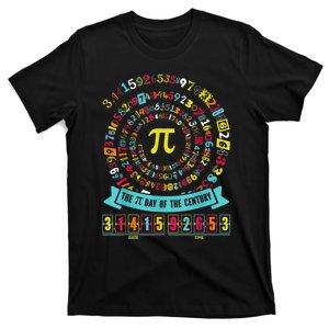 Pi Day Of The Century Tee Spiral Pi Math Tee For Pi Day 3.14 T-Shirt