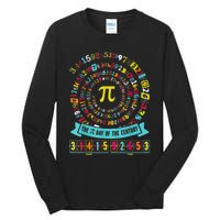 Pi Day Of The Century Tee Spiral Pi Math Tee For Pi Day 3.14 Tall Long Sleeve T-Shirt