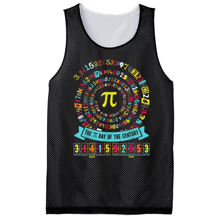 Pi Day Of The Century Tee Spiral Pi Math Tee For Pi Day 3.14 Mesh Reversible Basketball Jersey Tank