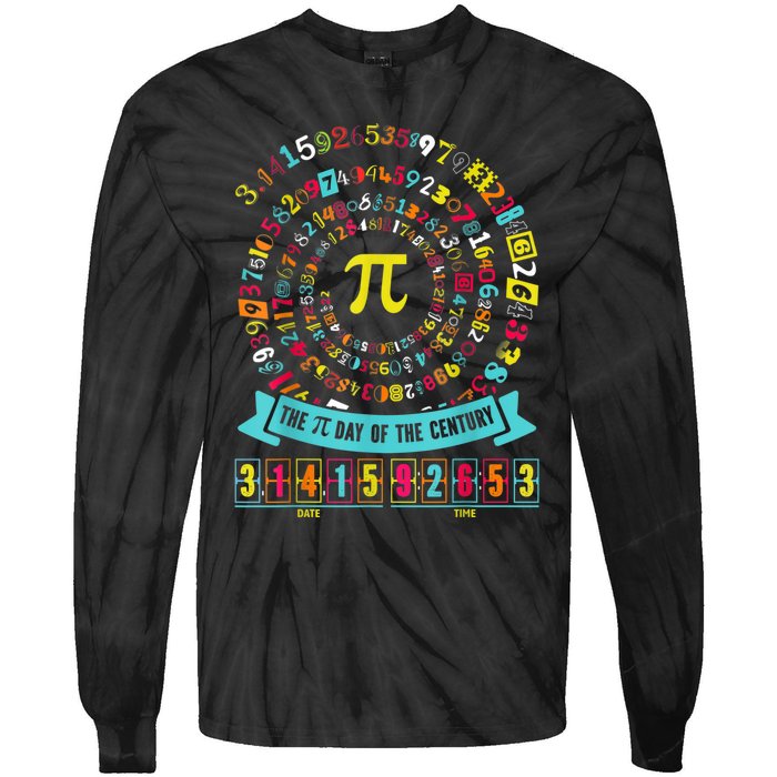 Pi Day Of The Century Tee Spiral Pi Math Tee For Pi Day 3.14 Tie-Dye Long Sleeve Shirt