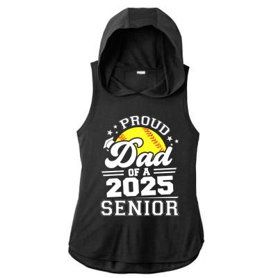 Proud Dad Of A 2025 Senior Grad 2025 Softball Gift Ladies PosiCharge Tri-Blend Wicking Draft Hoodie Tank