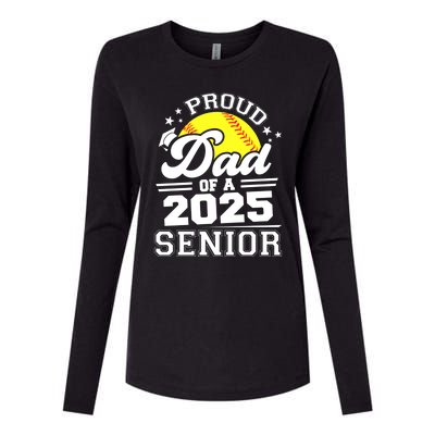 Proud Dad Of A 2025 Senior Grad 2025 Softball Gift Womens Cotton Relaxed Long Sleeve T-Shirt