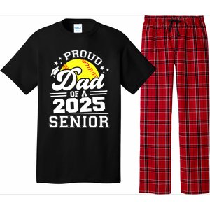 Proud Dad Of A 2025 Senior Grad 2025 Softball Gift Pajama Set