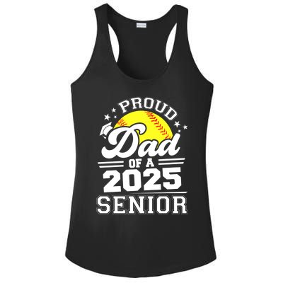 Proud Dad Of A 2025 Senior Grad 2025 Softball Gift Ladies PosiCharge Competitor Racerback Tank