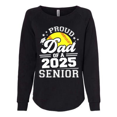 Proud Dad Of A 2025 Senior Grad 2025 Softball Gift Womens California Wash Sweatshirt