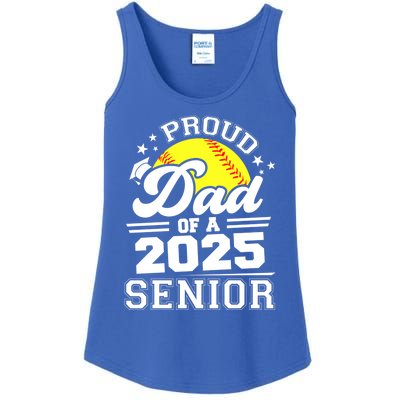 Proud Dad Of A 2025 Senior Grad 2025 Softball Gift Ladies Essential Tank