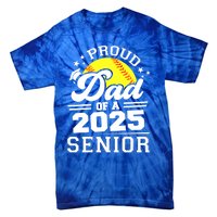 Proud Dad Of A 2025 Senior Grad 2025 Softball Gift Tie-Dye T-Shirt