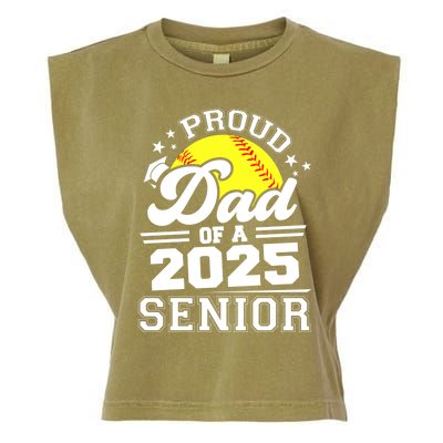 Proud Dad Of A 2025 Senior Grad 2025 Softball Gift Garment-Dyed Women's Muscle Tee