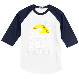 Proud Dad Of A 2025 Senior Grad 2025 Softball Gift Baseball Sleeve Shirt