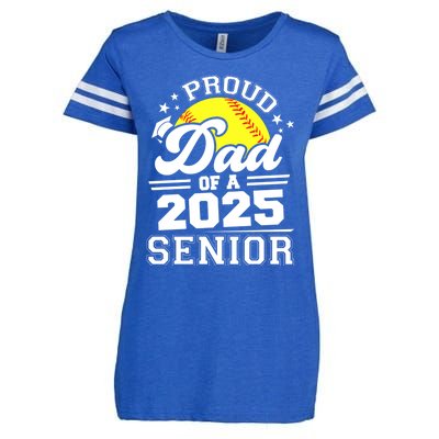 Proud Dad Of A 2025 Senior Grad 2025 Softball Gift Enza Ladies Jersey Football T-Shirt