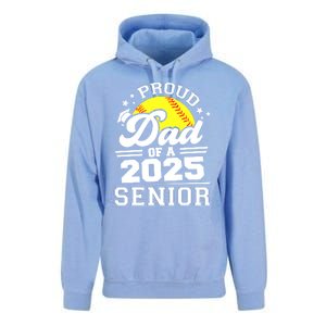 Proud Dad Of A 2025 Senior Grad 2025 Softball Gift Unisex Surf Hoodie