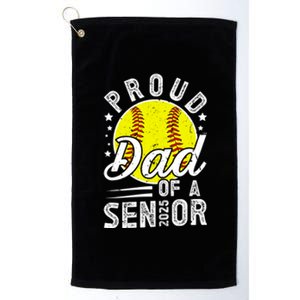 Proud Dad Of A 2025 Senior Softball Senior Dad 2025 Gift Platinum Collection Golf Towel