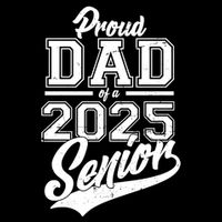 Proud Dad Of A 2025 Senior Grad Cropped Pullover Crew