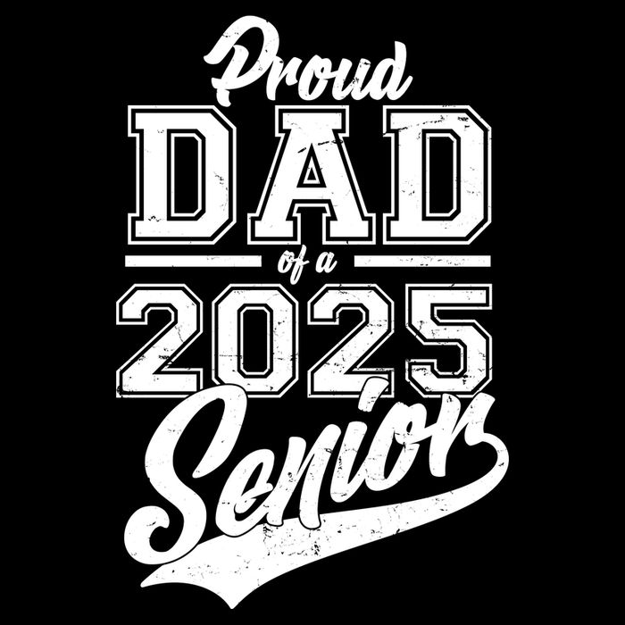 Proud Dad Of A 2025 Senior Grad Cropped Pullover Crew