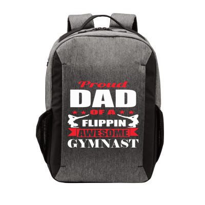 Proud Dad Of A Flippin Awesome Gymnast Gymnastics Dad Funny Gift Vector Backpack