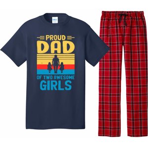 Proud Dad Of Two Awesome Girl I Dad Pajama Set