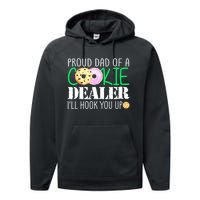 Proud Dad Of A Cookie Dealer Girl Troop Leader Matching Performance Fleece Hoodie