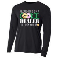 Proud Dad Of A Cookie Dealer Girl Troop Leader Matching Cooling Performance Long Sleeve Crew