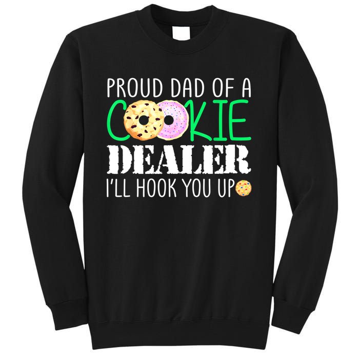 Proud Dad Of A Cookie Dealer Girl Troop Leader Matching Tall Sweatshirt