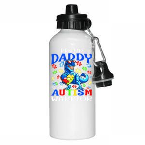 Proud Daddy Of An Autism Warrior Dinosaur Meaningful Gift Aluminum Water Bottle