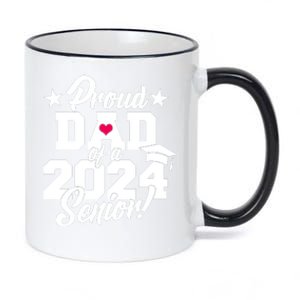 Proud Dad Of A 2024 Senior Grad 11oz Black Color Changing Mug