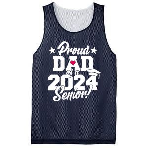 Proud Dad Of A 2024 Senior Grad Mesh Reversible Basketball Jersey Tank