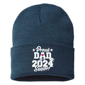 Proud Dad Of A 2024 Senior Grad Sustainable Knit Beanie