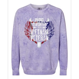 Proud Daughter Of A Vietnam Veteran Colorblast Crewneck Sweatshirt