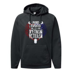 Proud Daughter Of A Vietnam Veteran Performance Fleece Hoodie