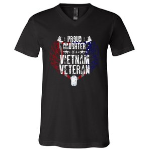 Proud Daughter Of A Vietnam Veteran V-Neck T-Shirt