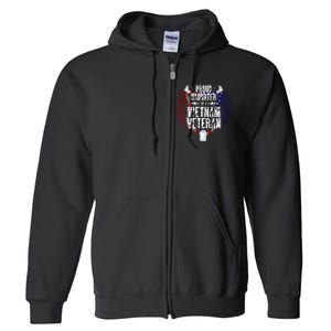 Proud Daughter Of A Vietnam Veteran Full Zip Hoodie