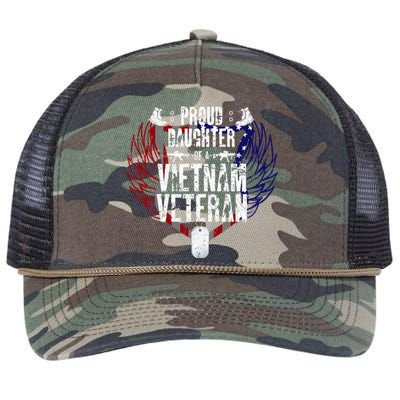 Proud Daughter Of A Vietnam Veteran Retro Rope Trucker Hat Cap