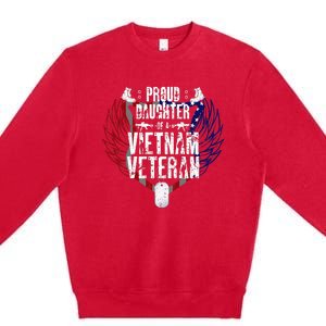 Proud Daughter Of A Vietnam Veteran Premium Crewneck Sweatshirt