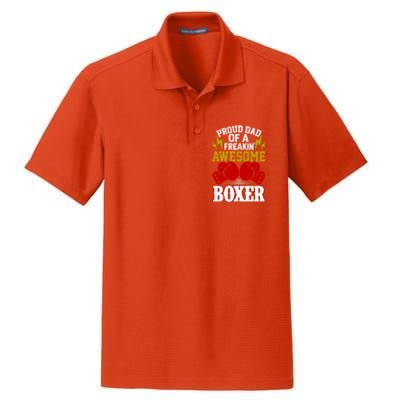 Proud Dad Of A Freakin Awesome Boxer Gift For Boxing Dads Meaningful Gift Dry Zone Grid Polo