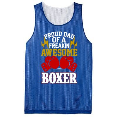 Proud Dad Of A Freakin Awesome Boxer Gift For Boxing Dads Meaningful Gift Mesh Reversible Basketball Jersey Tank