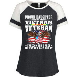 Proud Daughter Of A Vietnam Veteran Freedom Isn't Free Gift Enza Ladies Jersey Colorblock Tee