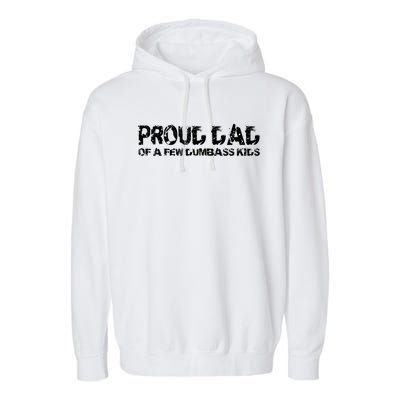 Proud Dad Of A Few Dumbass Funny Dad Bod Fathers Day Gift Garment-Dyed Fleece Hoodie