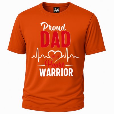 Proud Dad Of A Heart Warrior Chd Awareness Gift Cooling Performance Crew T-Shirt