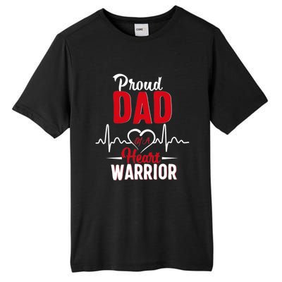 Proud Dad Of A Heart Warrior Chd Awareness Gift Tall Fusion ChromaSoft Performance T-Shirt