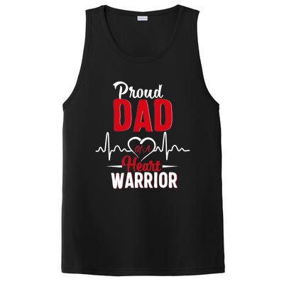 Proud Dad Of A Heart Warrior Chd Awareness Gift PosiCharge Competitor Tank