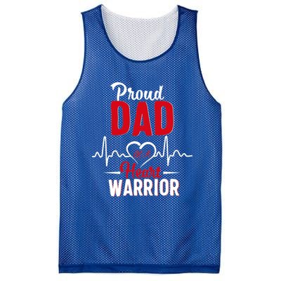 Proud Dad Of A Heart Warrior Chd Awareness Gift Mesh Reversible Basketball Jersey Tank