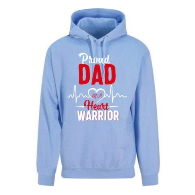 Proud Dad Of A Heart Warrior Chd Awareness Gift Unisex Surf Hoodie