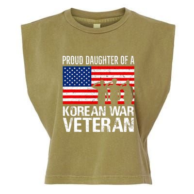 Proud Daughter Of A Korean War Veteran Family Matching Vet Garment-Dyed Women's Muscle Tee