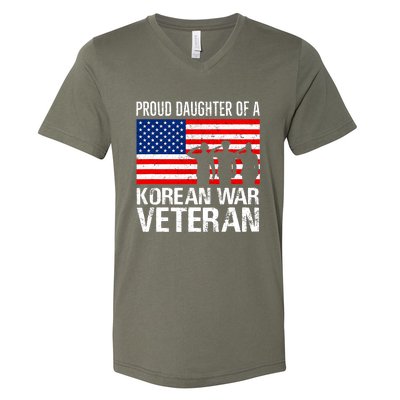 Proud Daughter Of A Korean War Veteran Family Matching Vet V-Neck T-Shirt