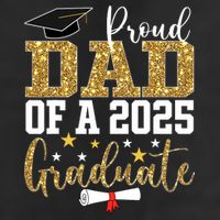 Proud Dad Of A 2025 Graduate Dad Graduation 2025 Father 7 Panel Mesh Trucker Snapback Hat