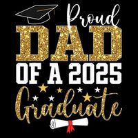 Proud Dad Of A 2025 Graduate Dad Graduation 2025 Father Impact Tech Backpack