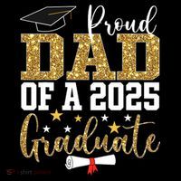 Proud Dad Of A 2025 Graduate Dad Graduation 2025 Father Flatbill Hat