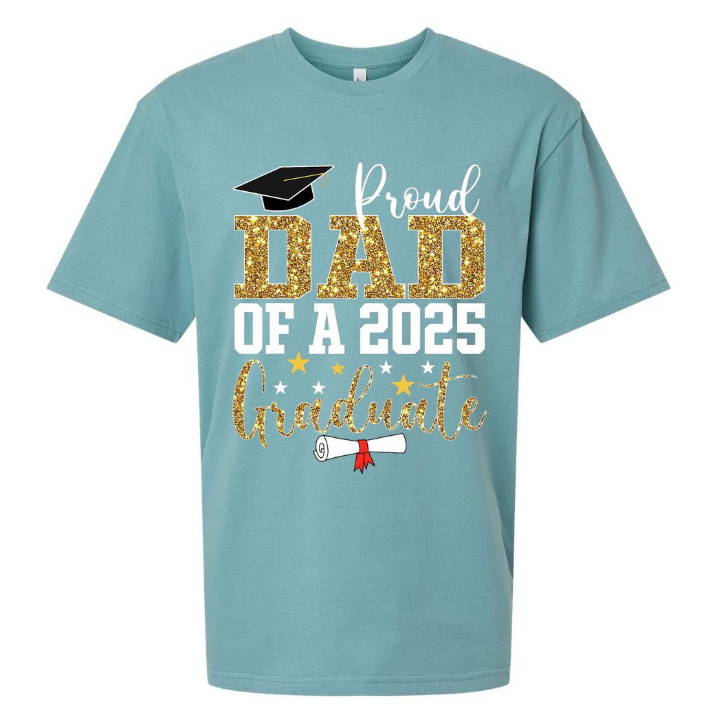 Proud Dad Of A 2025 Graduate Dad Graduation 2025 Father Sueded Cloud Jersey T-Shirt